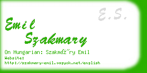 emil szakmary business card